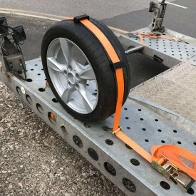 Upínací popruh 3 bodový, nosnost 5 tun, otočné J háky, délka 3 m